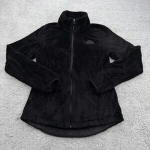 The North Face Osito Fleece Jacket Womens XS TNF Black Full Zip Pocket Faux Fur